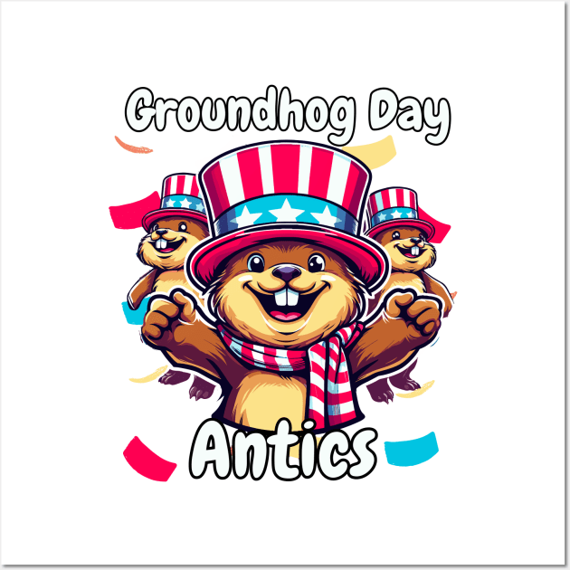 Groundhog Day Antics Wall Art by chems eddine